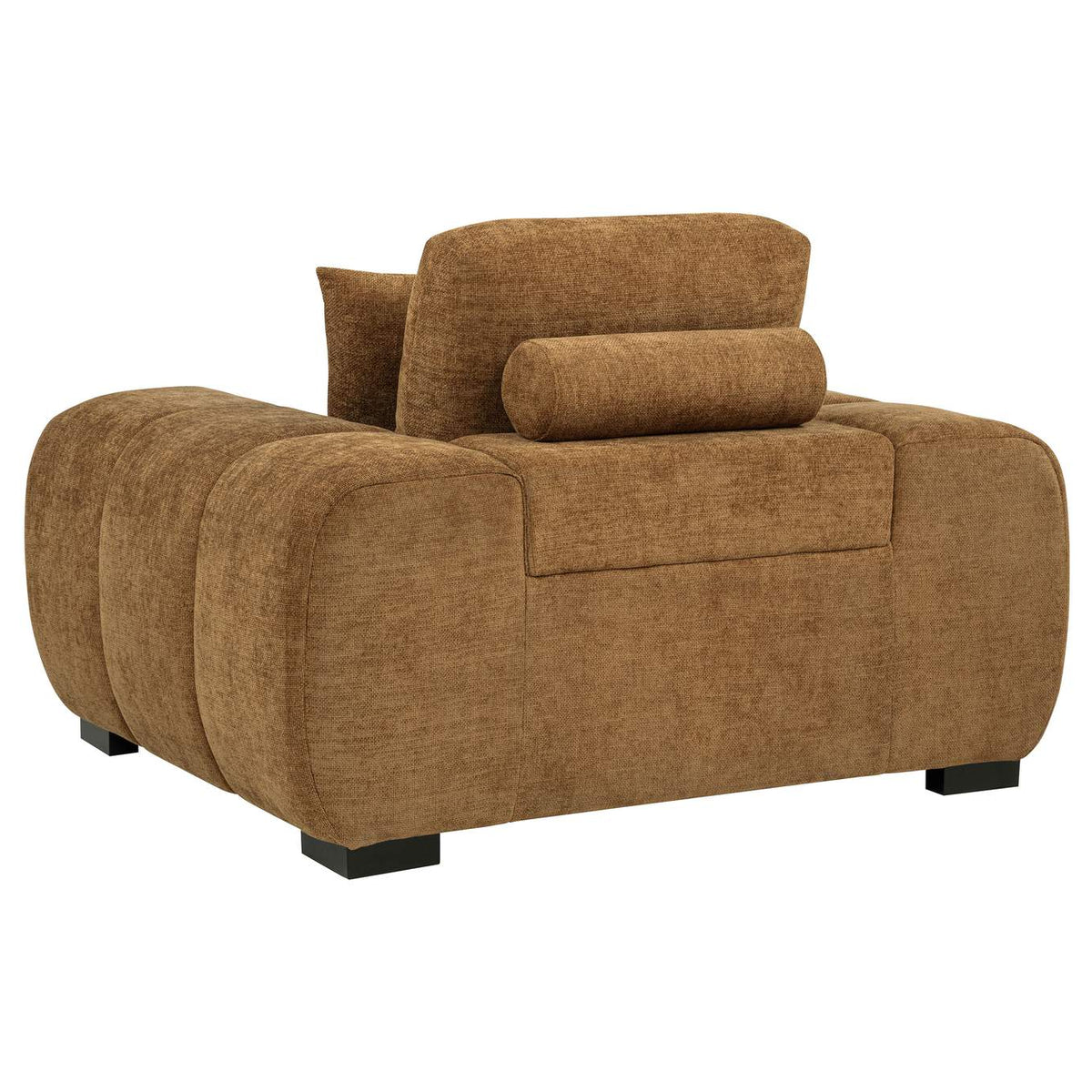 509343 Octavia Upholstered Track Arm Accent Chair Amber