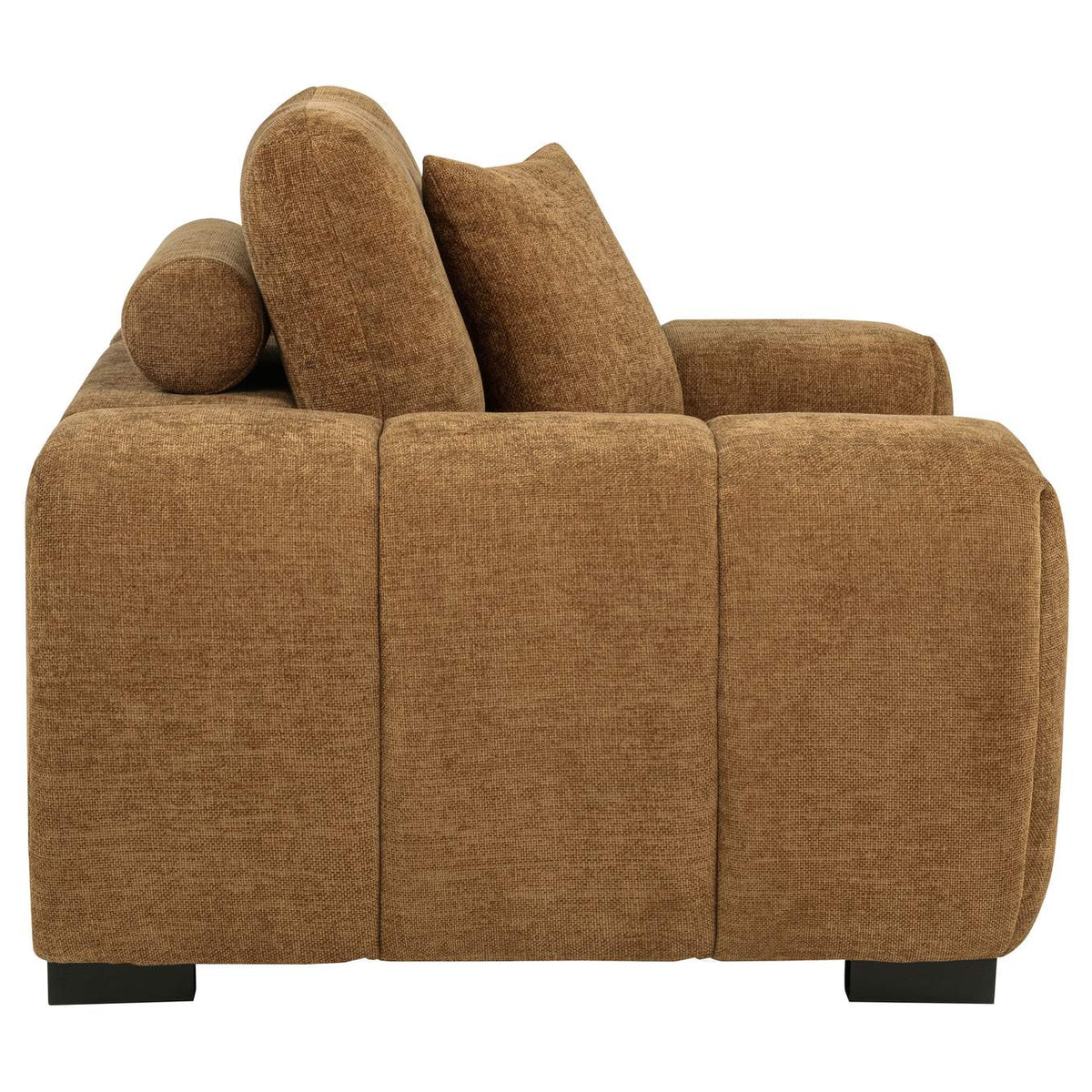509343 Octavia Upholstered Track Arm Accent Chair Amber