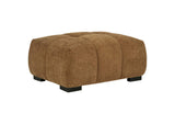 509344 Octavia Upholstered Rectangular Ottoman Amber