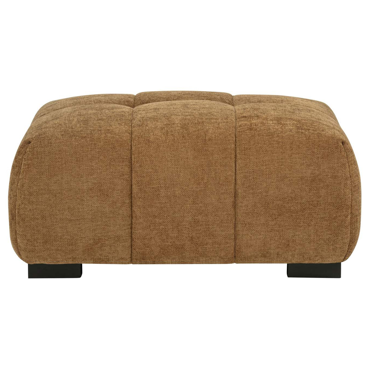 509344 Octavia Upholstered Rectangular Ottoman Amber