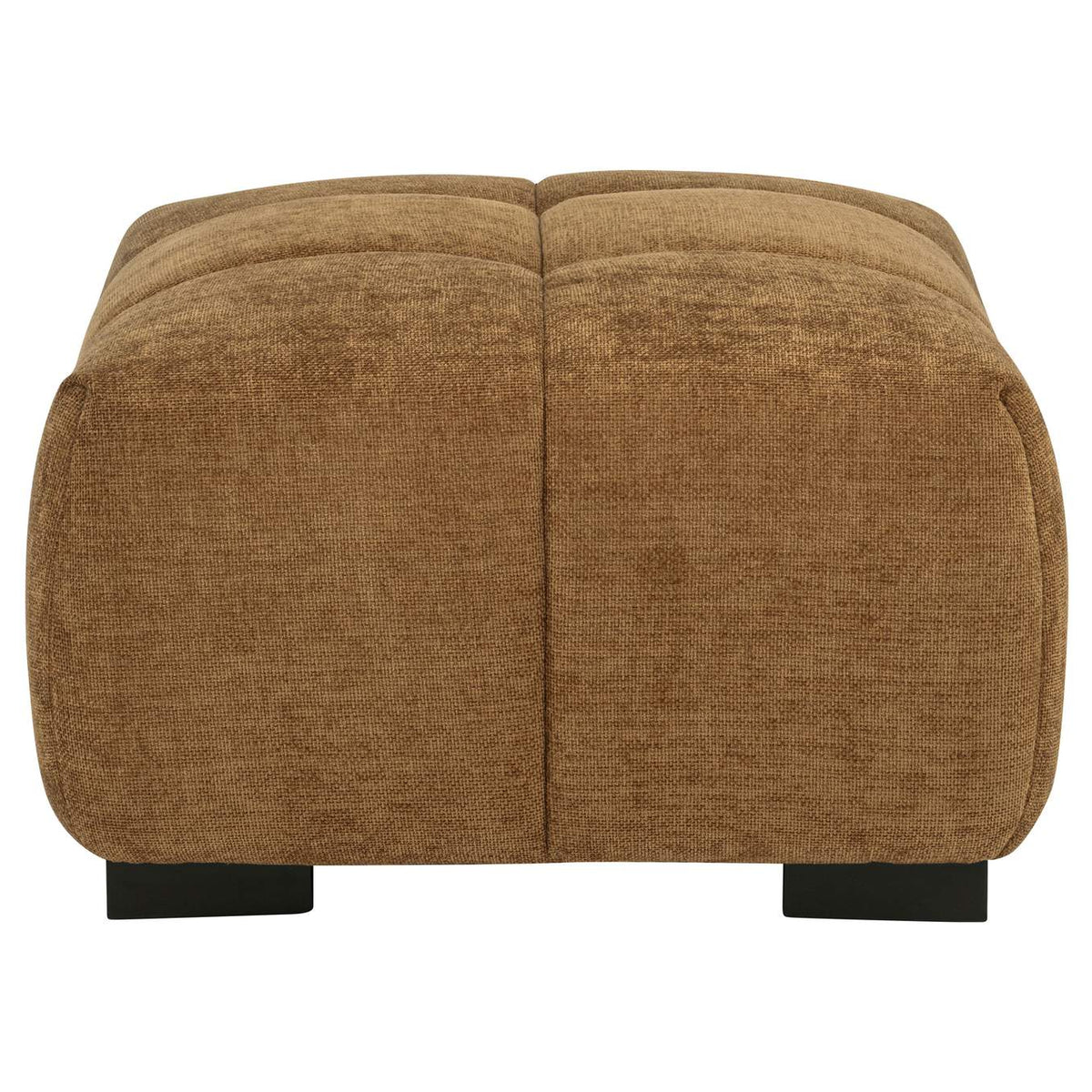 509344 Octavia Upholstered Rectangular Ottoman Amber