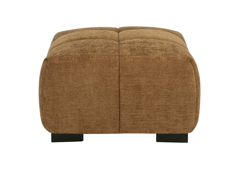 509344 Octavia Upholstered Rectangular Ottoman Amber