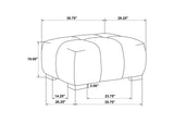 509344 Octavia Upholstered Rectangular Ottoman Amber