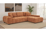 509350 Octavia Upholstered Sectional Chaise Sofa Orange