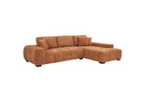 509350 Octavia Upholstered Sectional Chaise Sofa Orange