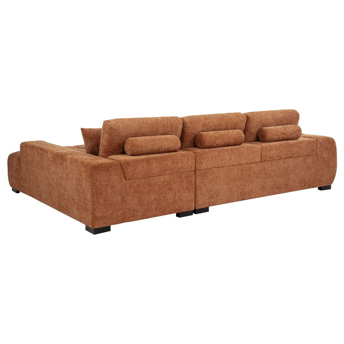 509350 Octavia Upholstered Sectional Chaise Sofa Orange
