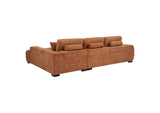 509350 Octavia Upholstered Sectional Chaise Sofa Orange