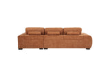 509350 Octavia Upholstered Sectional Chaise Sofa Orange