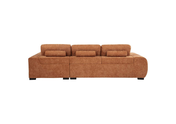 509350 Octavia Upholstered Sectional Chaise Sofa Orange