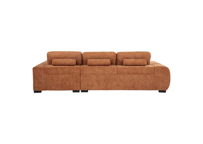 509350 Octavia Upholstered Sectional Chaise Sofa Orange