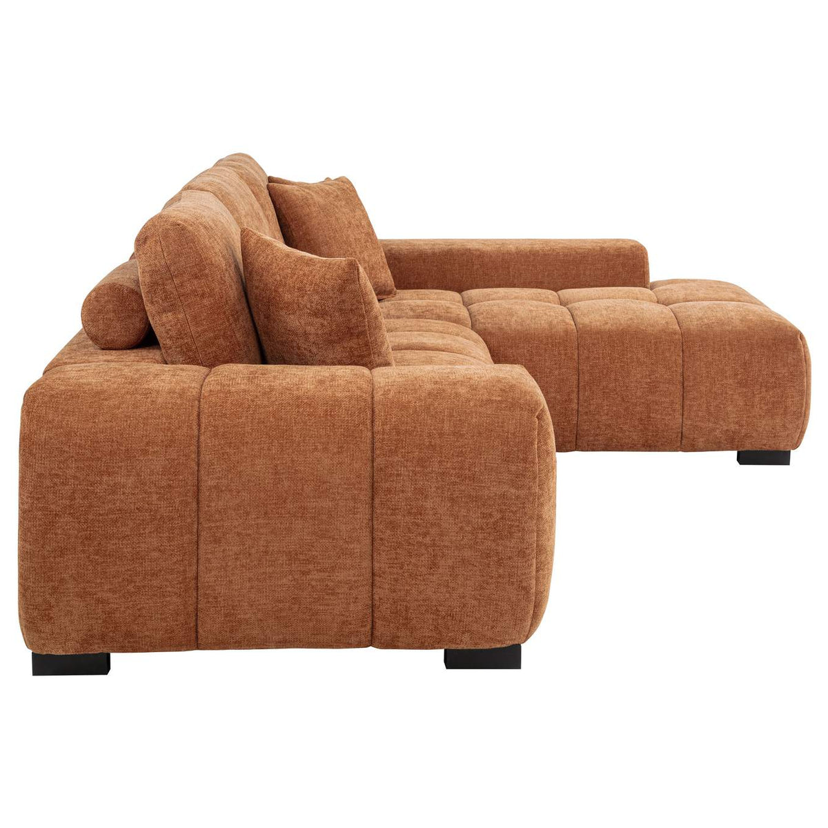 509350 Octavia Upholstered Sectional Chaise Sofa Orange