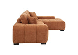 509350 Octavia Upholstered Sectional Chaise Sofa Orange
