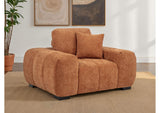 509353 Octavia Upholstered Track Arm Accent Chair Orange