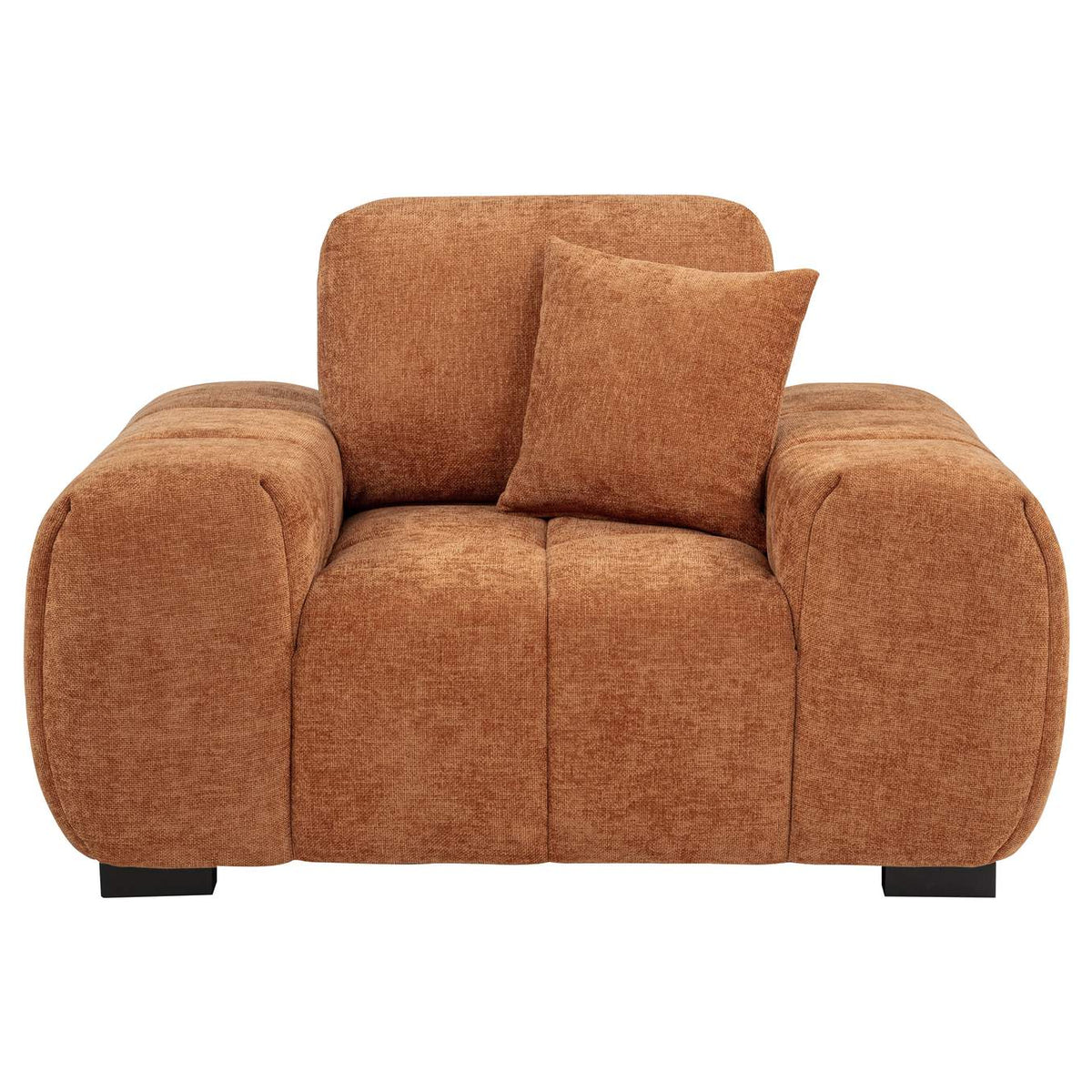 509353 Octavia Upholstered Track Arm Accent Chair Orange