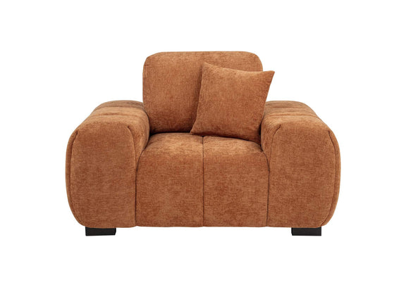 509353 Octavia Upholstered Track Arm Accent Chair Orange