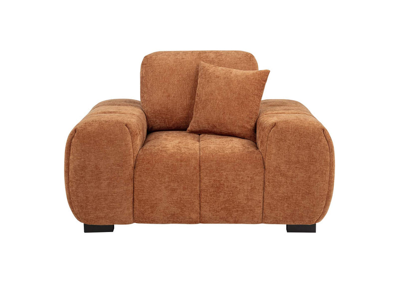 509353 Octavia Upholstered Track Arm Accent Chair Orange
