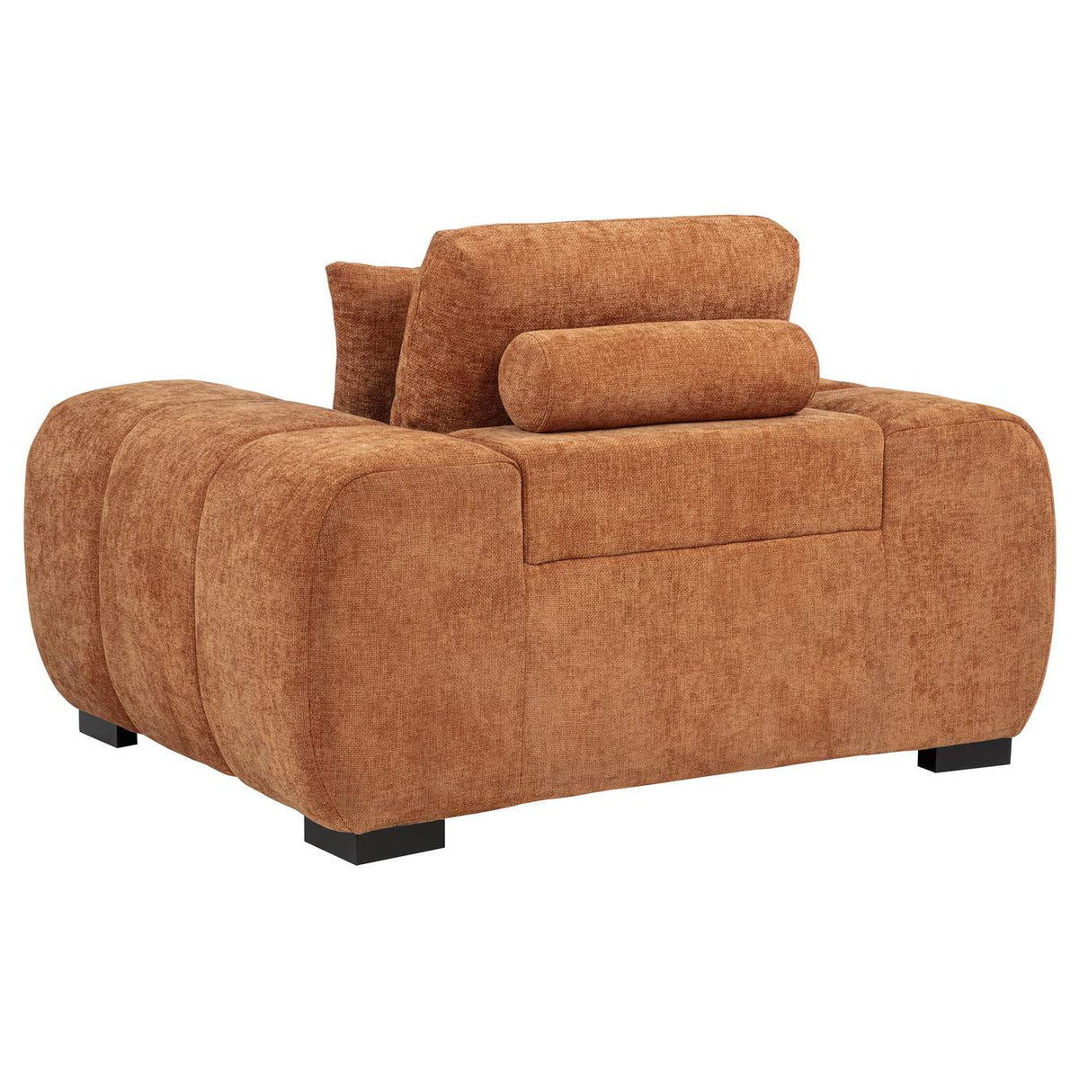 509353 Octavia Upholstered Track Arm Accent Chair Orange