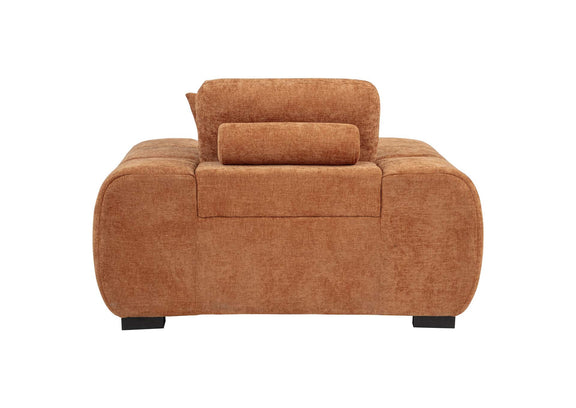 509353 Octavia Upholstered Track Arm Accent Chair Orange