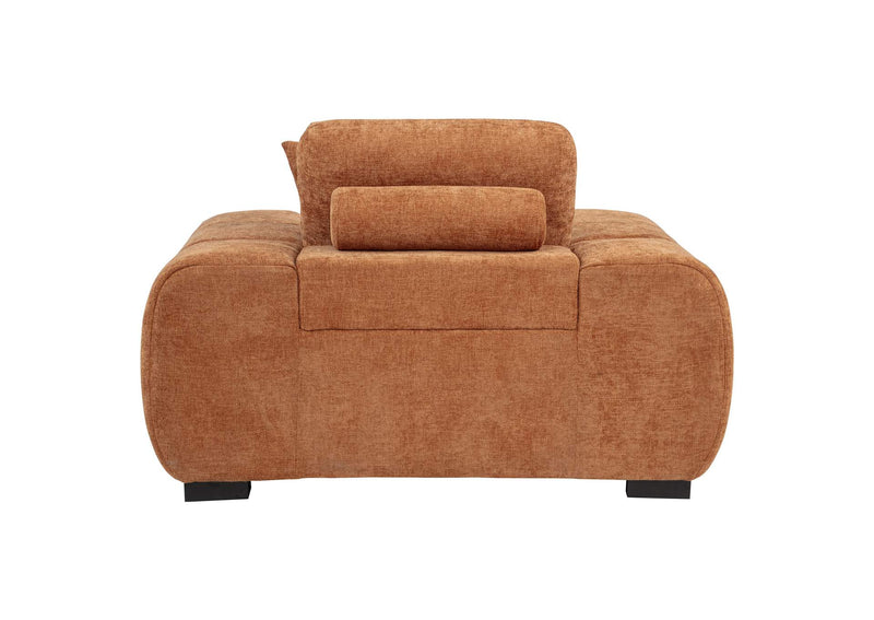 509353 Octavia Upholstered Track Arm Accent Chair Orange