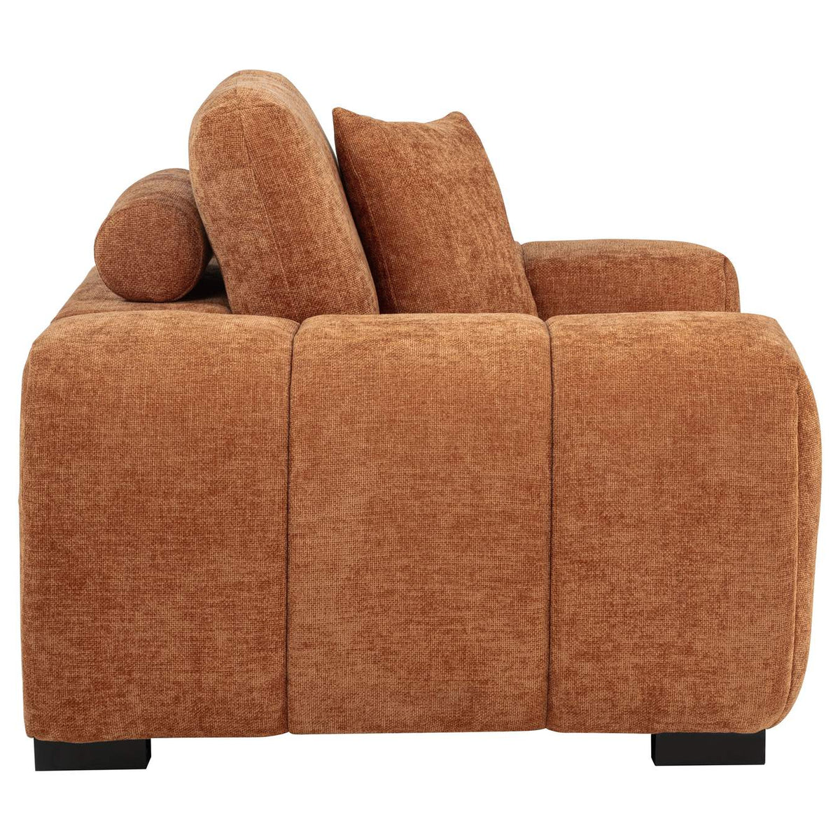 509353 Octavia Upholstered Track Arm Accent Chair Orange