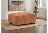 509354 Octavia Upholstered Rectangular Ottoman Orange