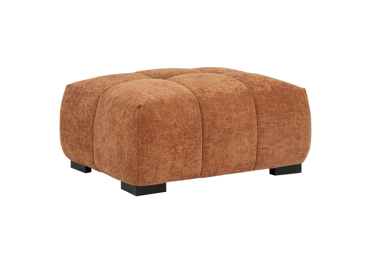 509354 Octavia Upholstered Rectangular Ottoman Orange