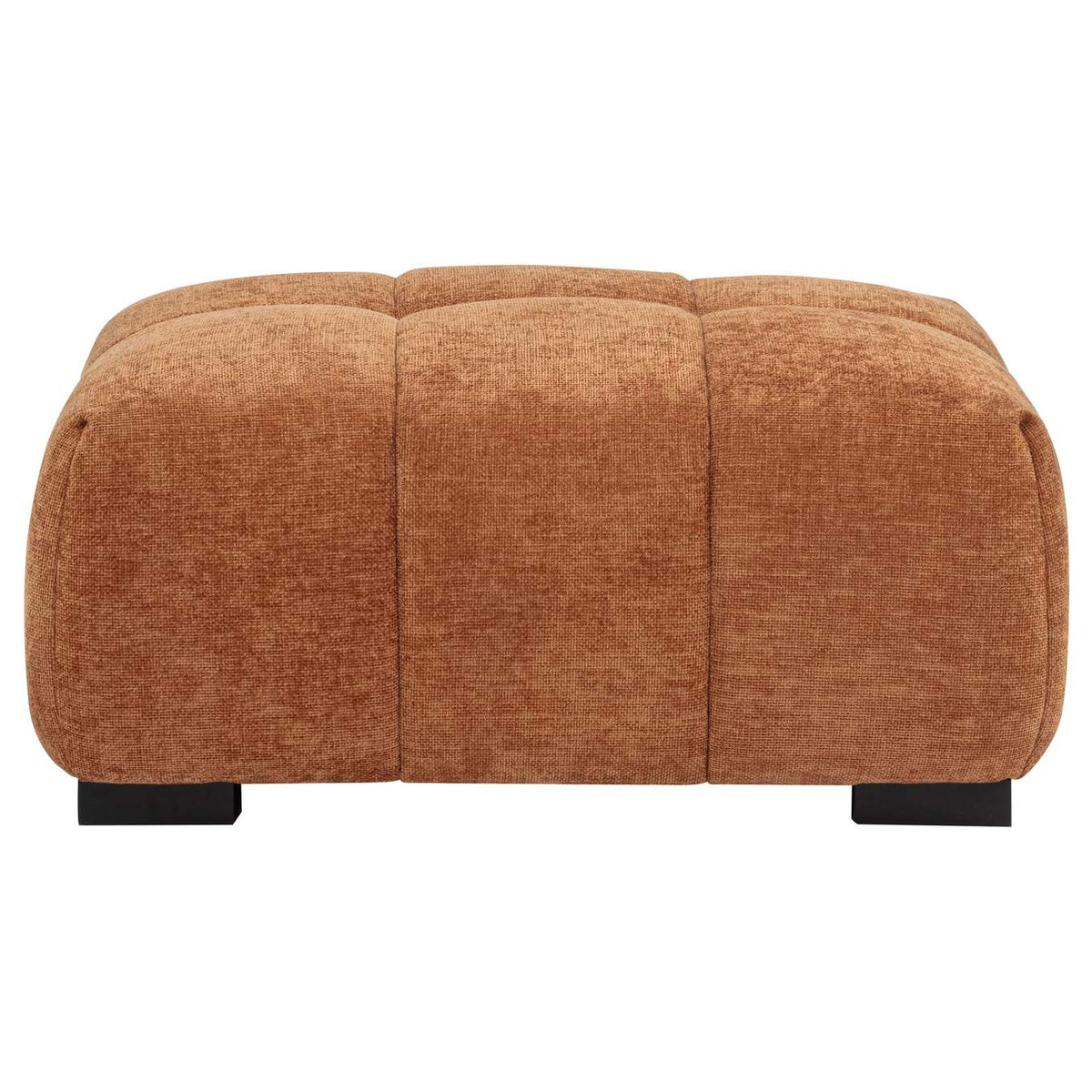 509354 Octavia Upholstered Rectangular Ottoman Orange