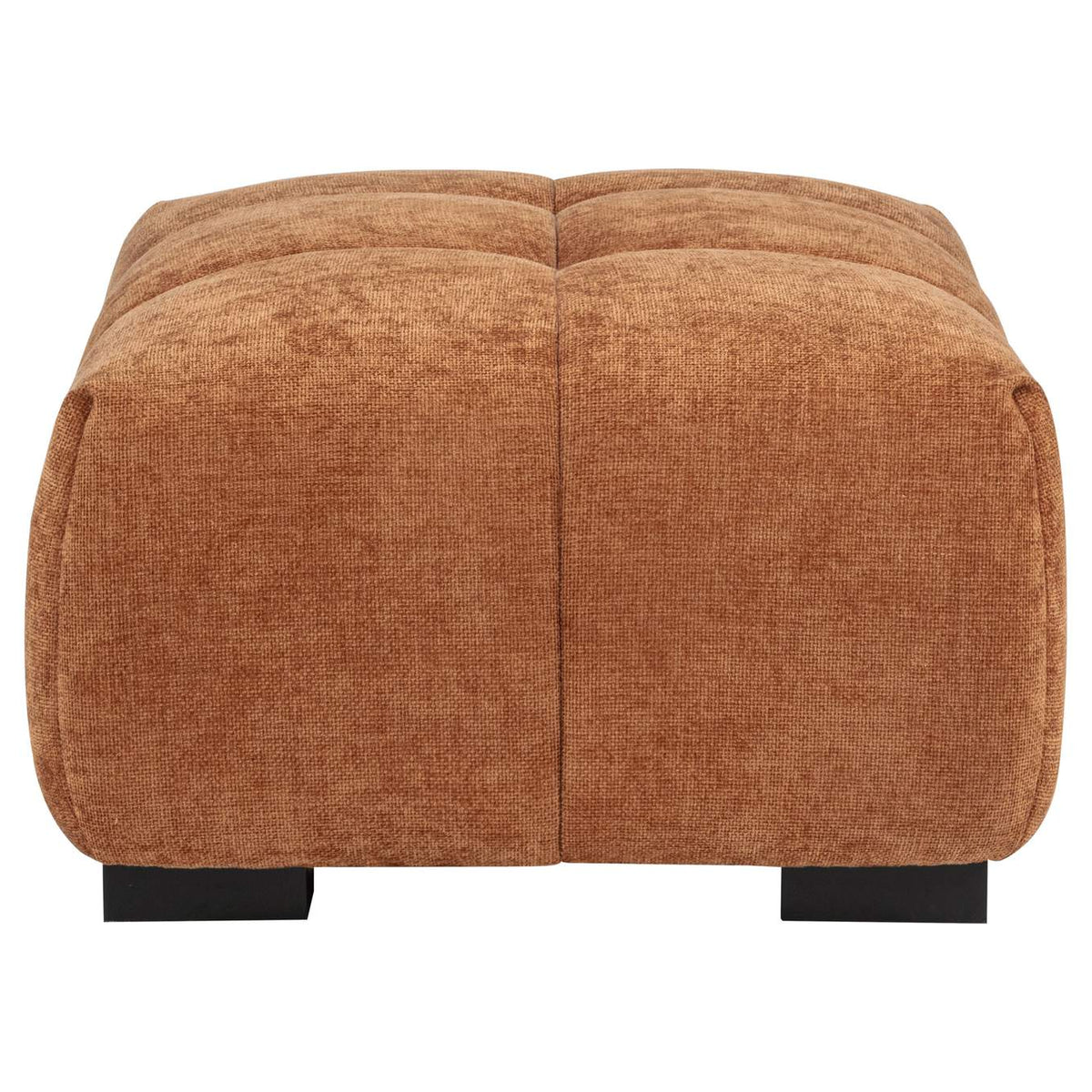 509354 Octavia Upholstered Rectangular Ottoman Orange
