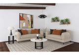 509411-S2 Jade 2-piece Chenille Upholstered Sofa Set Latte