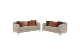 509411-S2 Jade 2-piece Chenille Upholstered Sofa Set Latte