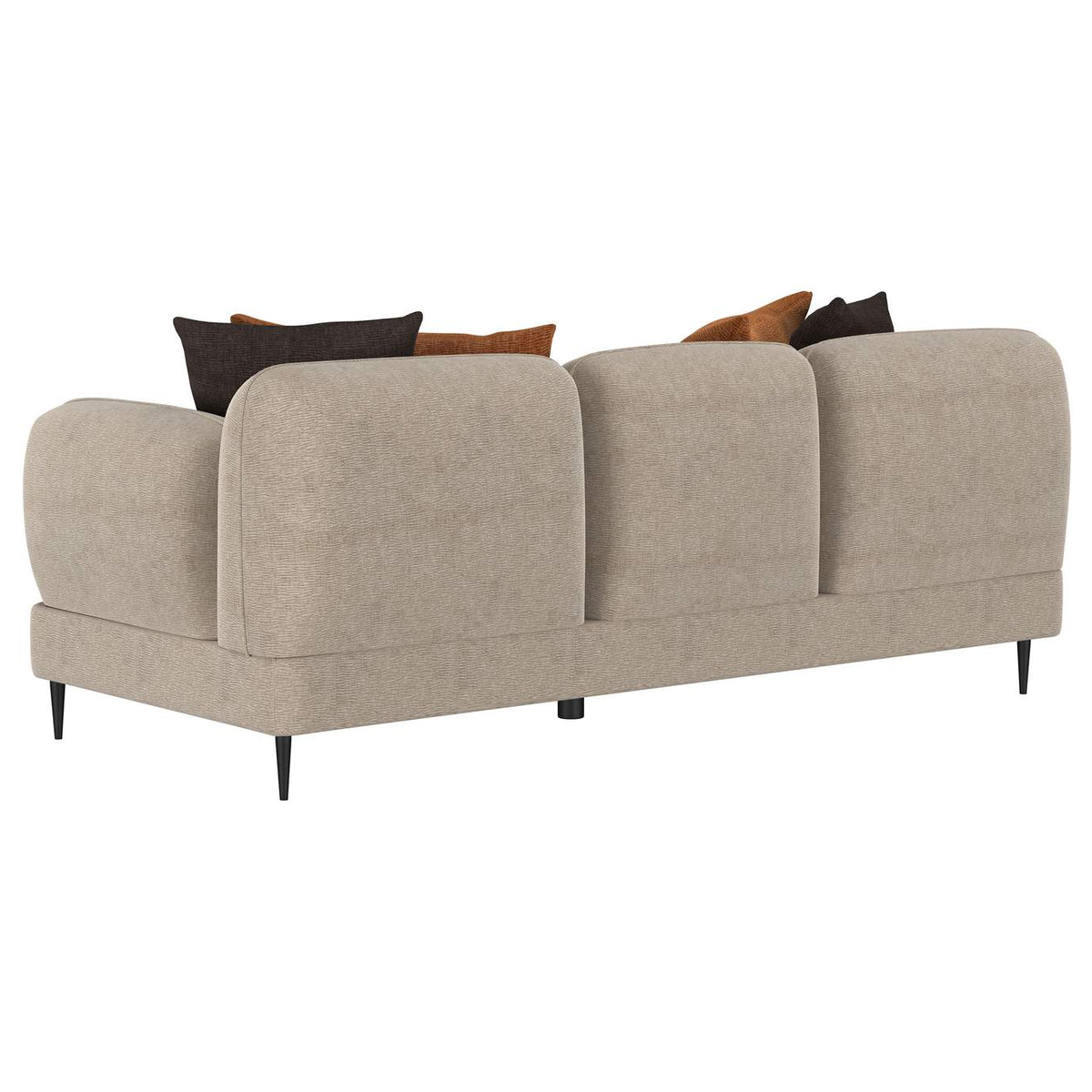 509411-S2 Jade 2-piece Chenille Upholstered Sofa Set Latte