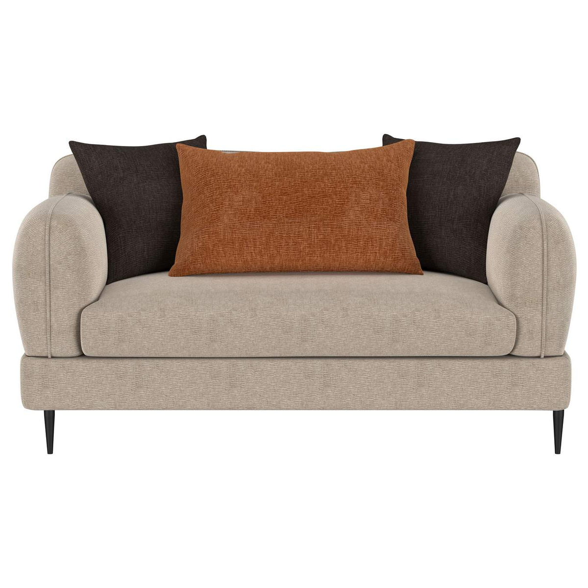 509411-S2 Jade 2-piece Chenille Upholstered Sofa Set Latte