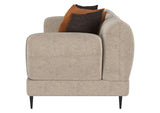 509411 Jade Chenille Upholstered Sculpted Track Arm Sofa Latte