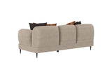 509411 Jade Chenille Upholstered Sculpted Track Arm Sofa Latte