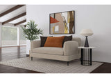 509412 Jade Chenille Upholstered Sculpted Track Arm Loveseat Latte