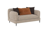 509412 Jade Chenille Upholstered Sculpted Track Arm Loveseat Latte
