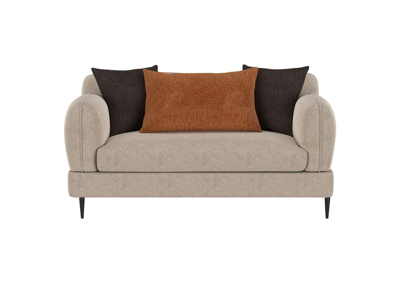 509412 Jade Chenille Upholstered Sculpted Track Arm Loveseat Latte
