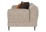 509412 Jade Chenille Upholstered Sculpted Track Arm Loveseat Latte