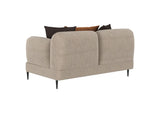 509412 Jade Chenille Upholstered Sculpted Track Arm Loveseat Latte