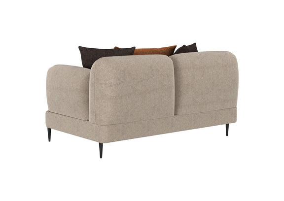 509412 Jade Chenille Upholstered Sculpted Track Arm Loveseat Latte