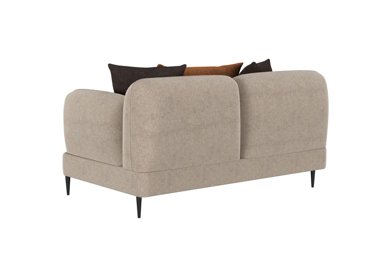 509412 Jade Chenille Upholstered Sculpted Track Arm Loveseat Latte