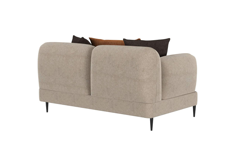 509412 Jade Chenille Upholstered Sculpted Track Arm Loveseat Latte