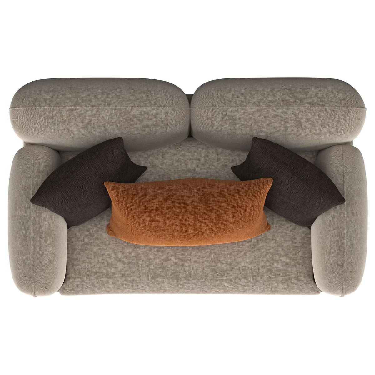 509412 Jade Chenille Upholstered Sculpted Track Arm Loveseat Latte