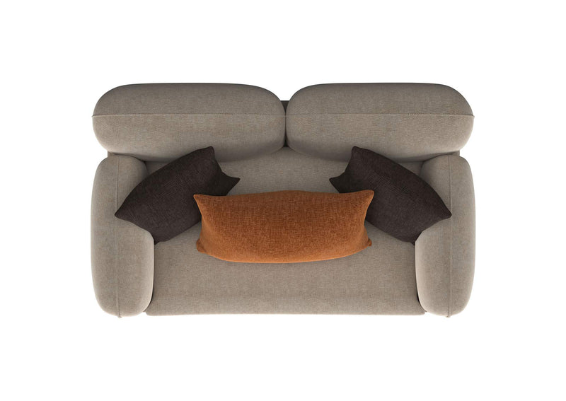 509412 Jade Chenille Upholstered Sculpted Track Arm Loveseat Latte