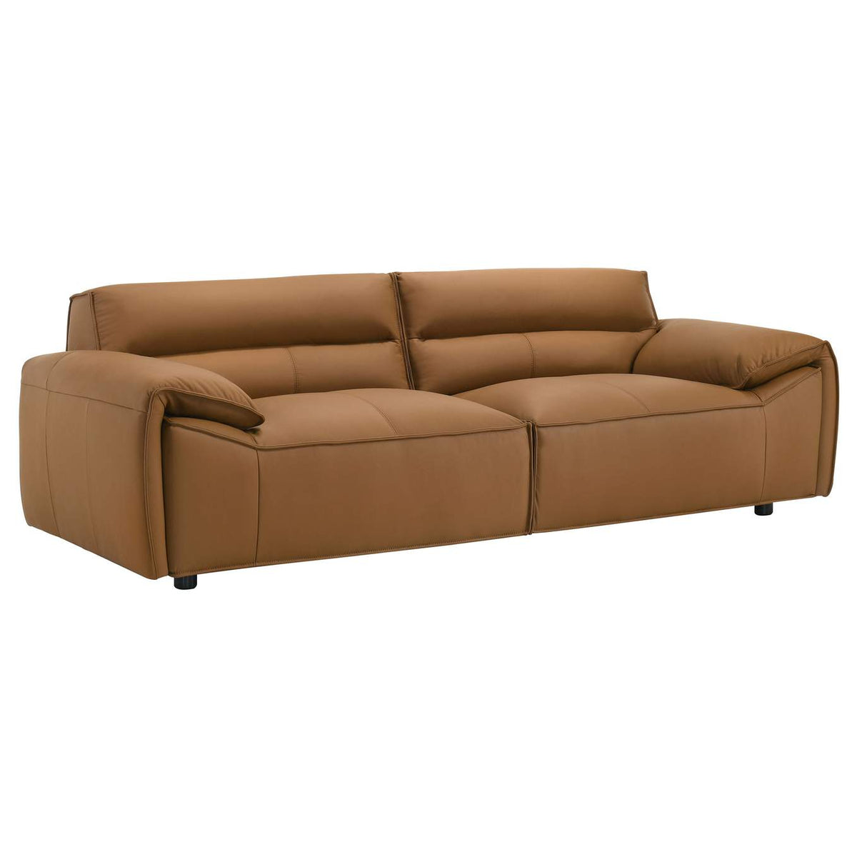 509501-S2 Buxton 2-piece Leather Upholstered Sofa Set Orange