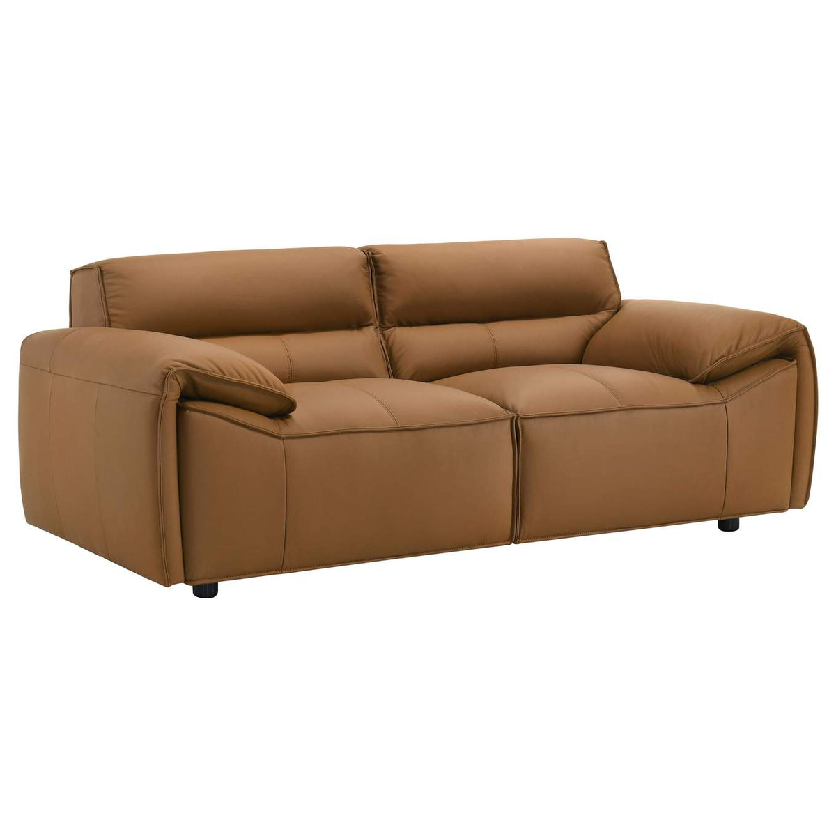 509501-S2 Buxton 2-piece Leather Upholstered Sofa Set Orange