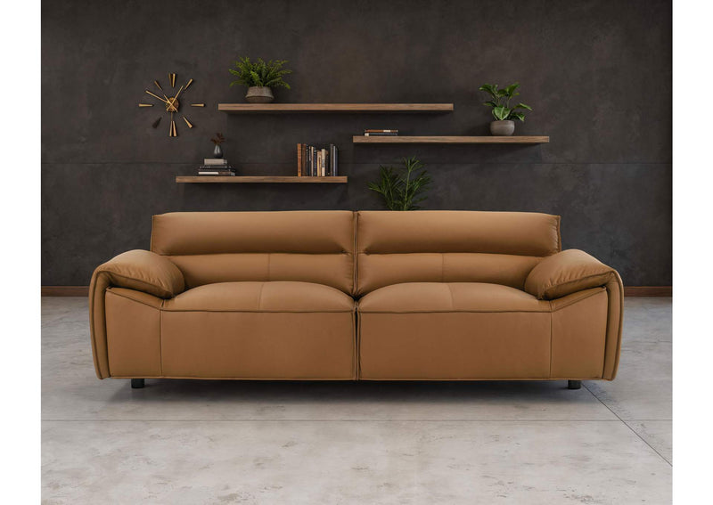509501 Buxton Top Grain Leather Upholstered Sofa Orange