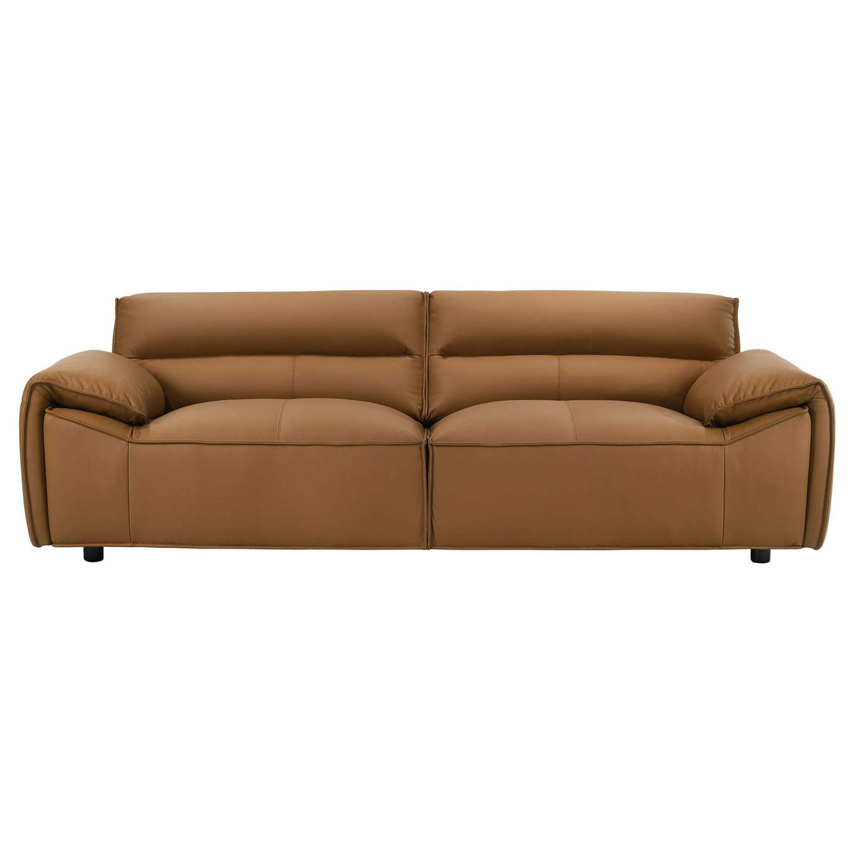 509501 Buxton Top Grain Leather Upholstered Sofa Orange
