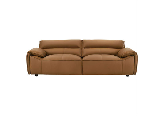509501 Buxton Top Grain Leather Upholstered Sofa Orange
