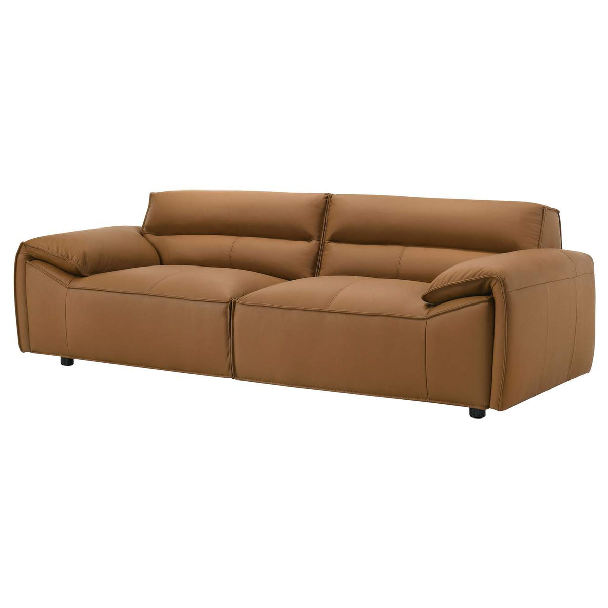 509501 Buxton Top Grain Leather Upholstered Sofa Orange